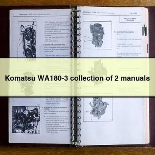 Colección de 2 manuales de Komatsu WA180-3