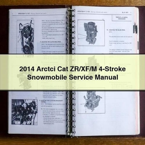 Manual de servicio y reparación de motos de nieve de 4 tiempos Arctci Cat ZR/XF/M 2014