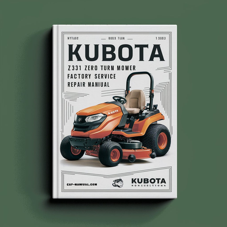 Kubota Zd331 Zero Turn Mower Factory Service Repair Manual PDF Download