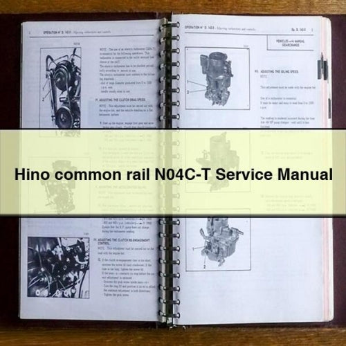 Hino common rail N04C-T Service Manual PDF Download