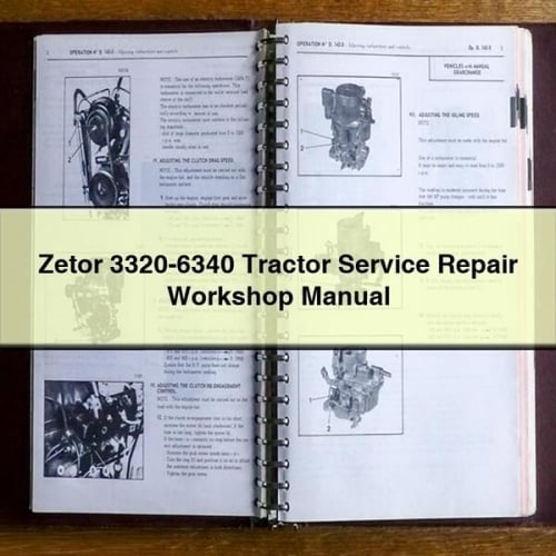 Zetor 3320-6340 Tractor Service Repair Workshop Manual PDF Download