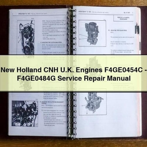 Manuel de réparation et d'entretien des moteurs New Holland CNH UK F4GE0454C-F4GE0484G