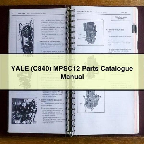 YALE (C840) MPSC12 Parts Catalogue Manual PDF Download