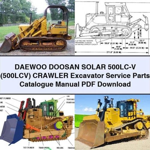 Catálogo de piezas de servicio de la excavadora de cadenas DAEWOO DOOSAN SOLAR 500LC-V (500LCV)