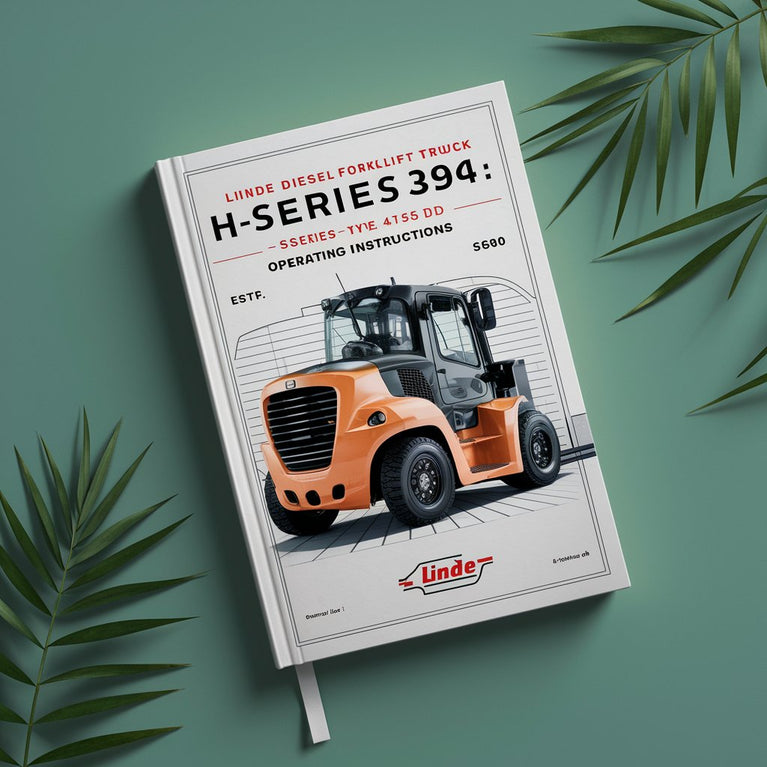 Linde Diesel Forklift Truck H-Series Type 394: H40D H45D H50D Operating Instructions (User Manual) PDF Download