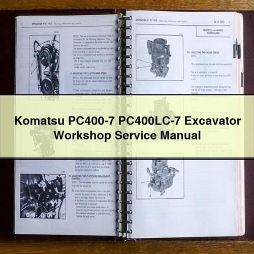 Manual de reparación y servicio del taller de excavadoras Komatsu PC400-7 PC400LC-7