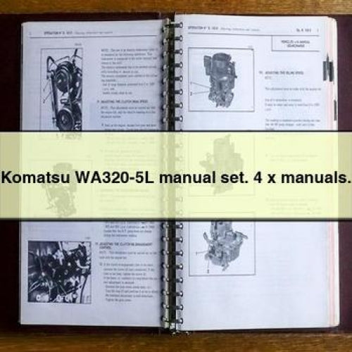 Juego de manuales Komatsu WA320-5L. 4 x Manuales.