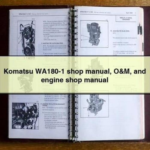 Manual de taller de Komatsu WA180-1 Manual de taller de operaciones y mantenimiento y del motor