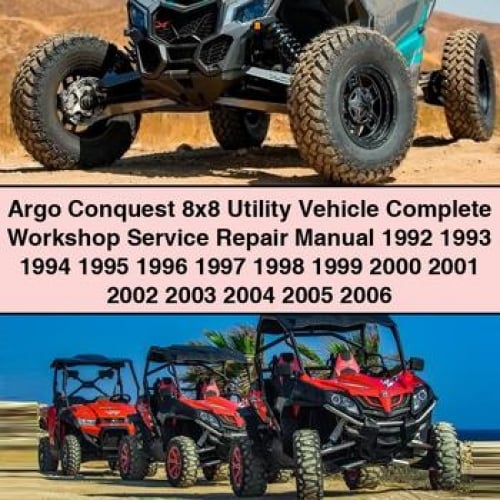 Argo Conquest 8x8 Utility Vehicle Service Manual (1992-2006) PDF