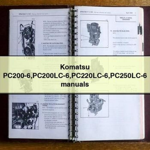 Manuels d'utilisation des machines Komatsu PC200-6 PC200LC-6 PC220LC-6 PC250LC-6