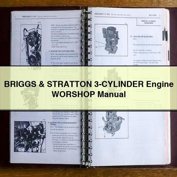 BRIGGS & STRATTON 3-CYLINDER Engine WORSHOP Manual PDF Download