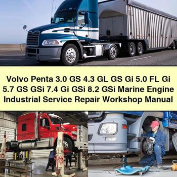 Manual de taller de reparación y servicio industrial de motores marinos Volvo Penta 3.0 GS 4.3 GL GS Gi 5.0 FL Gi 5.7 GS GSi 7.4 Gi GSi 8.2 GSi