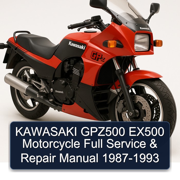 KAWASAKI GPZ500 EX500 Motorcycle Full Service & Repair Manual 1987-1993