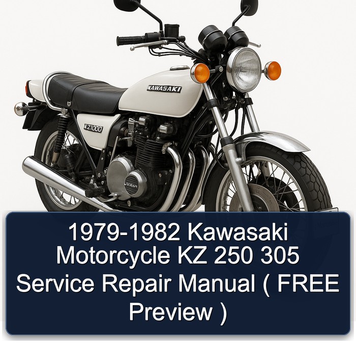 1979-1982 Kawasaki Motorcycle KZ 250 305 Service Repair Manual ( FREE Preview )