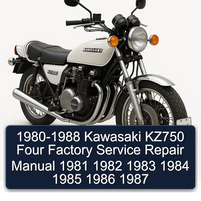 1980-1988 Kawasaki KZ750 Four Factory Service Repair Manual 1981 1982 1983 1984 1985 1986 1987